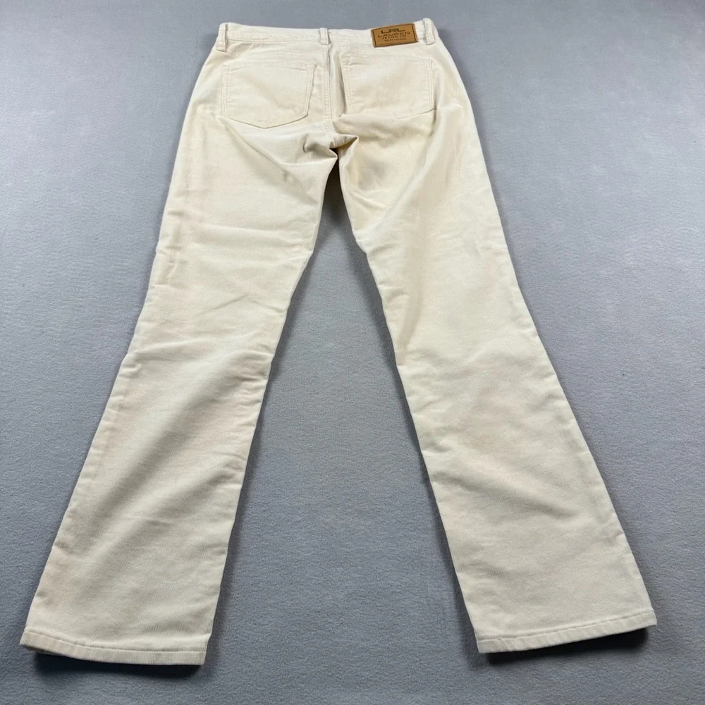 Lauren Ralph Lauren Pants Womens 4P White Premier Straight Corduroy Stretch RLL